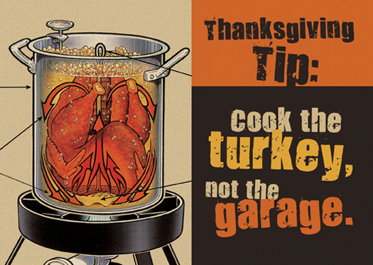 Fry The Turkey Not The Garage Deep Frying Turkey Safety Tips Wabe