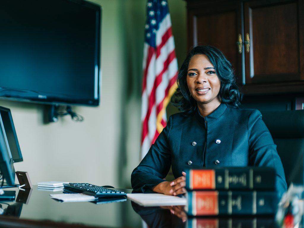 District Attorney Joyette M. Holmes served four years a magistrate judge in suburban Cobb County before Gov. Brian Kemp appointed her to fill the vacant district attorney's position last July. According to the Georgia Prosecuting Attorneys Council, Holmes is one of only seven black district attorneys in the state. (Cobb District Attorney's Office)