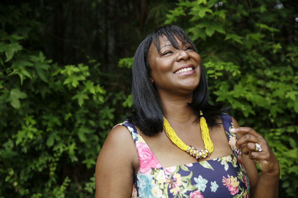 Chinita Allen poses for a portrait last month in Marietta, Georgia. 