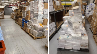 The basement of the Atlanta VA medical facility warehouse where unopened mail was initially stored.