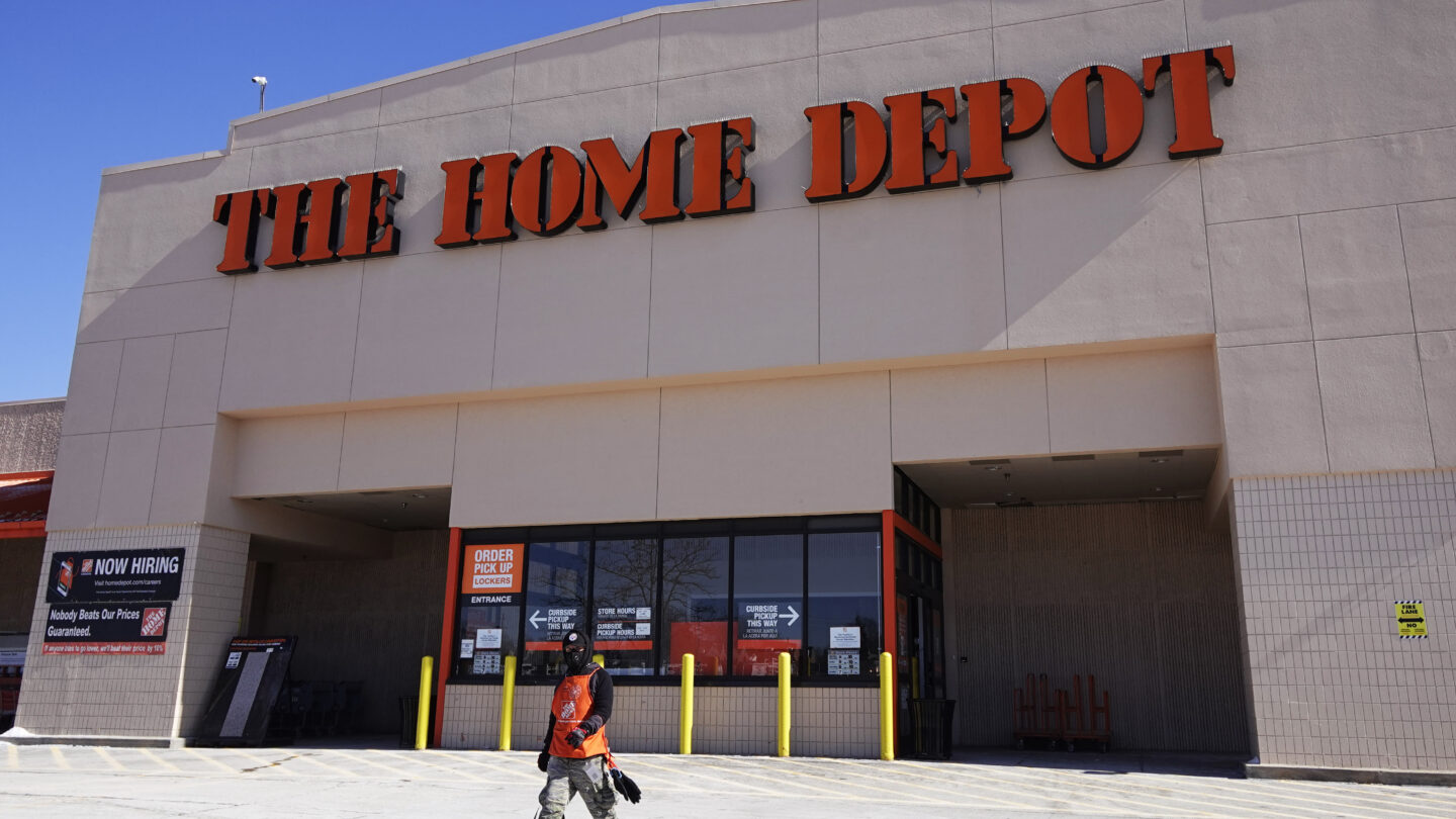 Home Depot's sales continued to soften in the first quarter as the retailer was constrained by high mortgage rates and inflation.