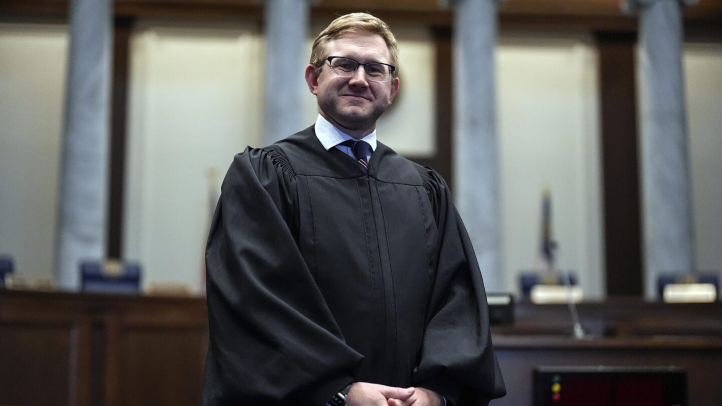 Georgia Supreme Court Justice Andrew Pinson has defeated a challenge from former U.S. Rep. John Barrow in Tuesday's election.