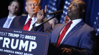 South Carolina Sen. Tim Scott will lead a $14 million campaign targeting minority voters in seven key swing states including Georgia.