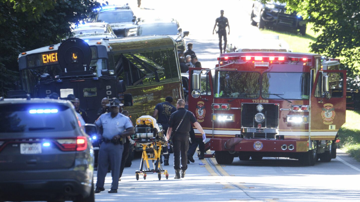One person died after being shot on a commuter bus Tuesday that led officers on a wild chase for miles from Atlanta into an outlying suburb.
