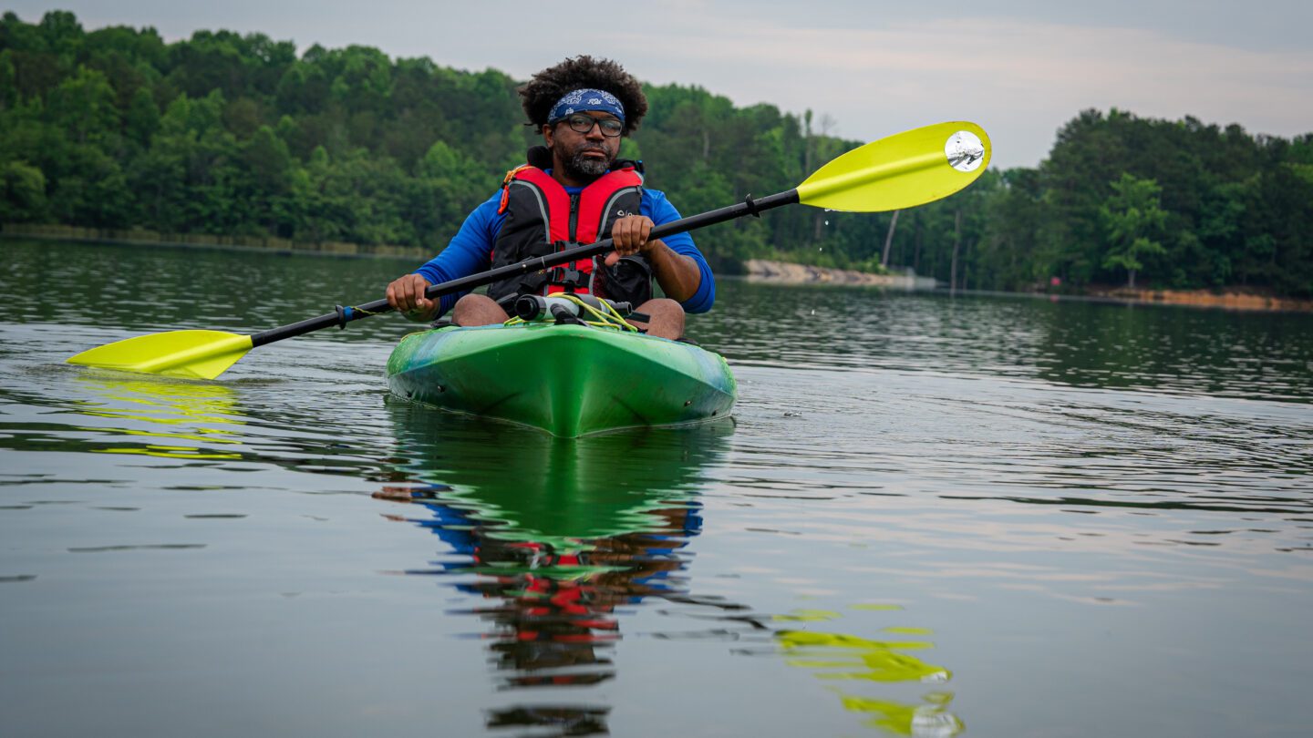 Young man in Kayak