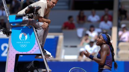 Atlanta native Coco Gauff got into an argument with the chair umpire over a ruling during the reigning U.S. Open champion’s loss to Donna Vekic of Croatia in a Paris Olympics third-round singles match.