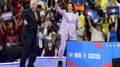 The Democratic National Committee is targeting Georgia and six other battleground states with paid advertising for Kamala Harris and Tim Walz.