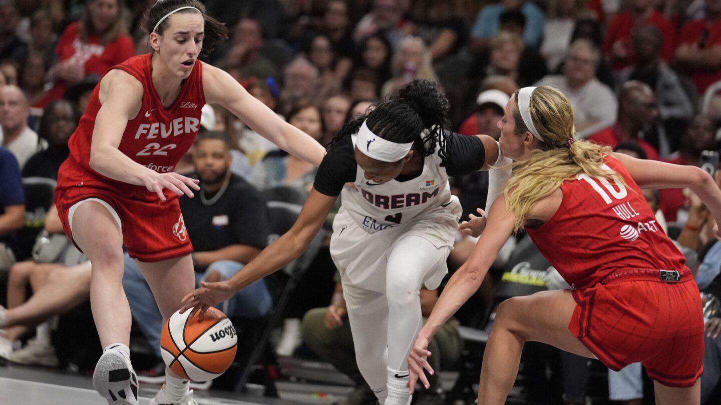 Caitlin Clark and the Indiana Fever disappointed a record Atlanta crowd by holding off the Dream 84-79 on Monday night at State Farm Arena.