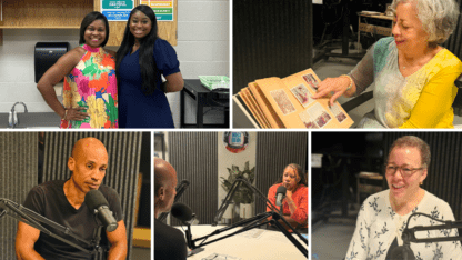 From top left to right: Lateshia Woodly and her daughter Alexis Kelly and C. Eileen Welch Watts. Bottom left to right: Dr. Kamau Bobb, Rose Scott and Dr. Kamau Bobb and Dr. Beverly Daniel Tatum.