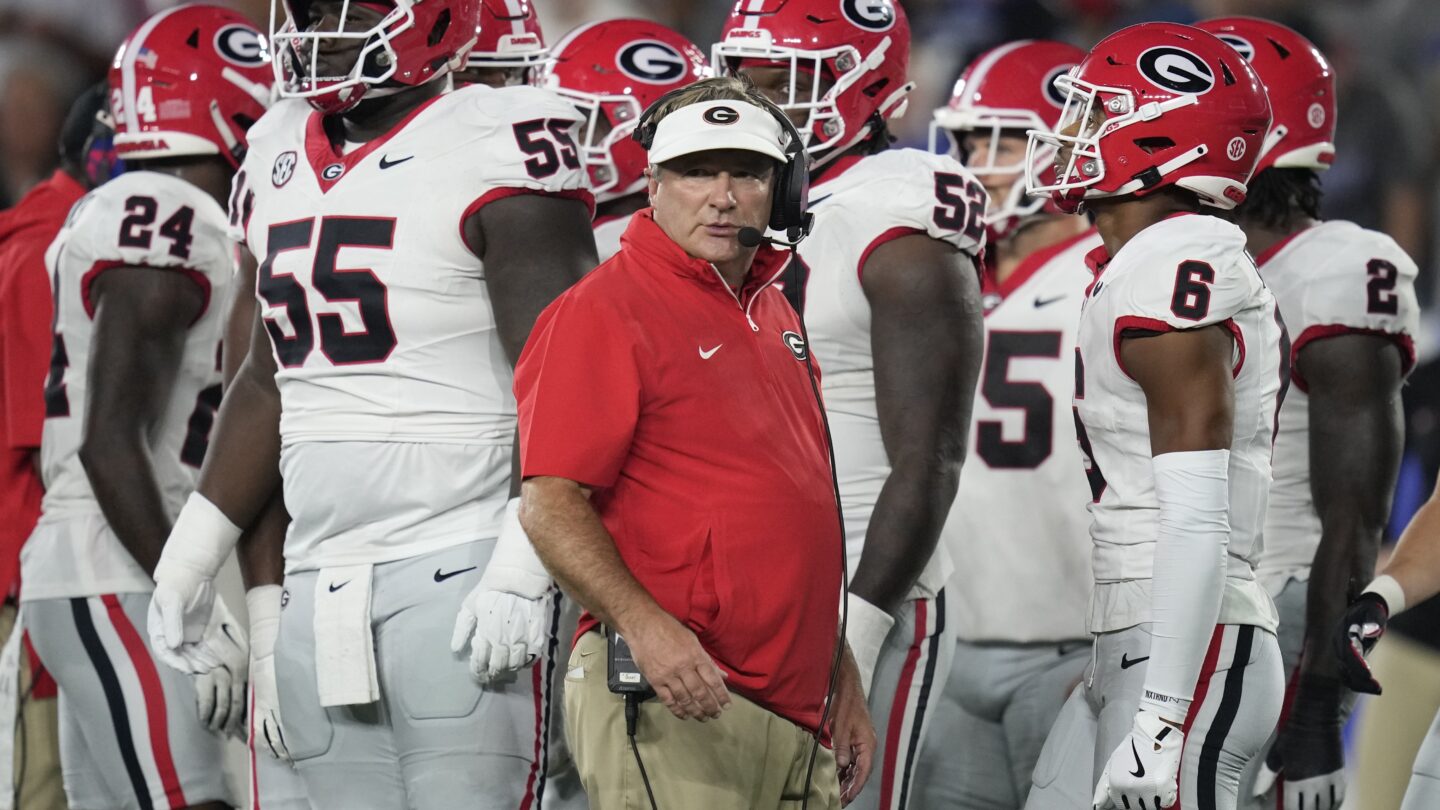 Texas is No. 1 in The Associated Press Top 25 college football poll, replacing Georgia after the Bulldogs struggled to remain unbeaten.