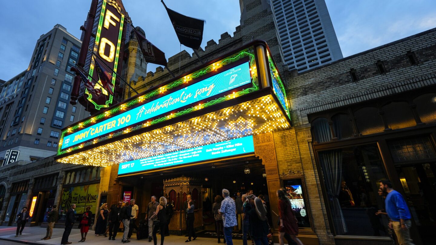 A range of stars from the stage, screen and sport paid tribute Tuesday to former President Jimmy Carter ahead of his 100th birthday at The Fox Theatre in Atlanta.