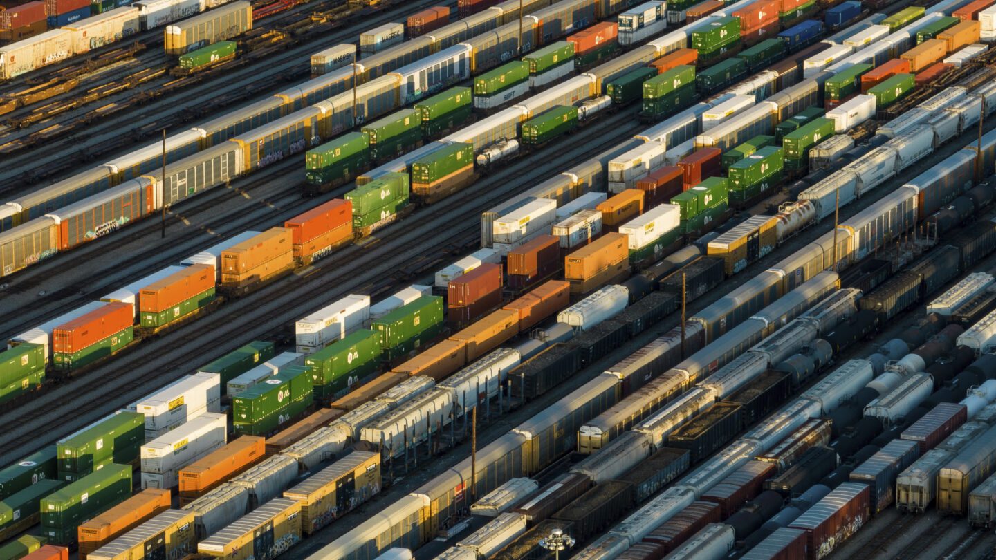 Freight train cars sit in a Norfolk Southern rail yard on Wednesday, Sept. 14, 2022, in Atlanta.