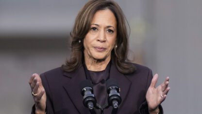 Vice President Kamala Harris delivers a concession speech for the 2024 presidential election on the campus of Howard University in Washington, Wednesday, Nov. 6, 2024.